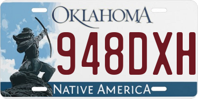 OK license plate 948DXH