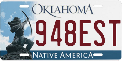 OK license plate 948EST