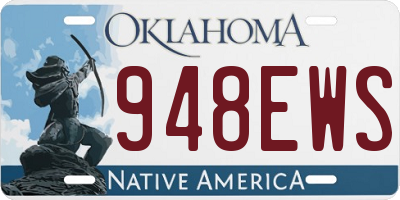 OK license plate 948EWS