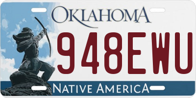 OK license plate 948EWU