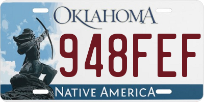 OK license plate 948FEF