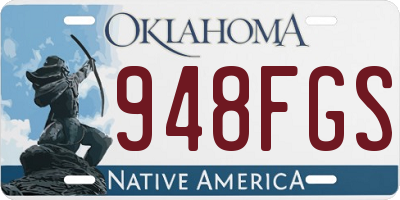 OK license plate 948FGS