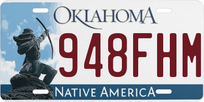 OK license plate 948FHM