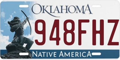 OK license plate 948FHZ
