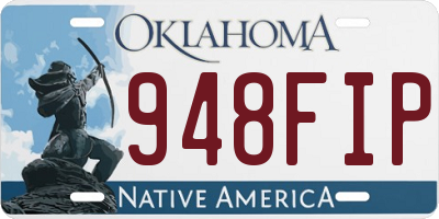 OK license plate 948FIP