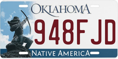 OK license plate 948FJD