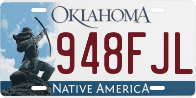 OK license plate 948FJL
