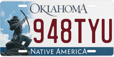 OK license plate 948TYU