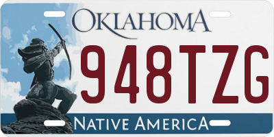 OK license plate 948TZG