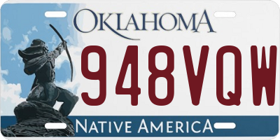 OK license plate 948VQW