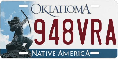 OK license plate 948VRA