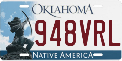 OK license plate 948VRL