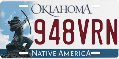 OK license plate 948VRN