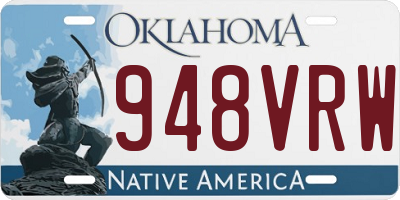 OK license plate 948VRW