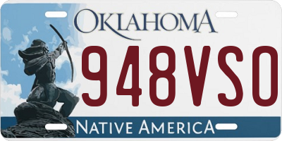 OK license plate 948VSO