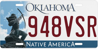 OK license plate 948VSR