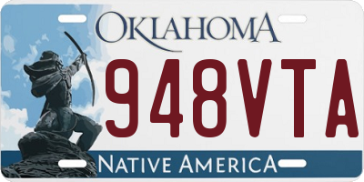 OK license plate 948VTA