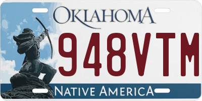 OK license plate 948VTM