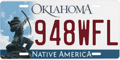 OK license plate 948WFL