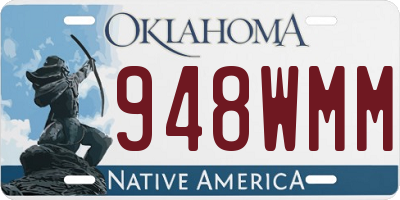 OK license plate 948WMM