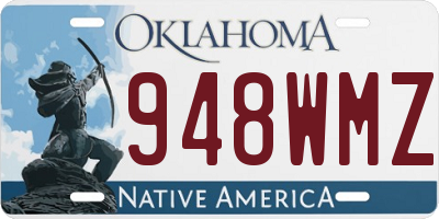 OK license plate 948WMZ