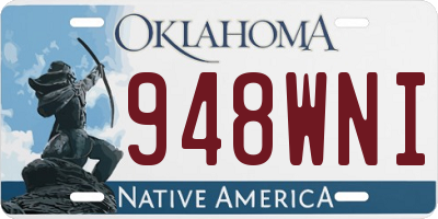 OK license plate 948WNI