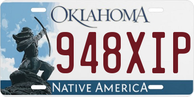 OK license plate 948XIP