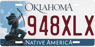 OK license plate 948XLX