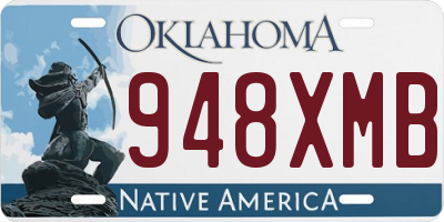 OK license plate 948XMB
