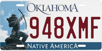 OK license plate 948XMF