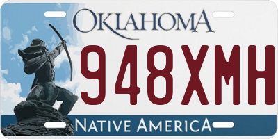 OK license plate 948XMH