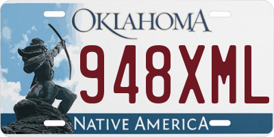 OK license plate 948XML