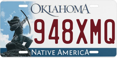 OK license plate 948XMQ
