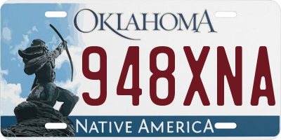 OK license plate 948XNA