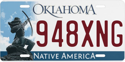 OK license plate 948XNG