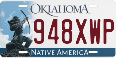 OK license plate 948XWP