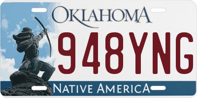 OK license plate 948YNG