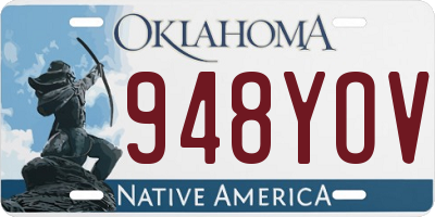 OK license plate 948YOV