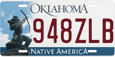 OK license plate 948ZLB
