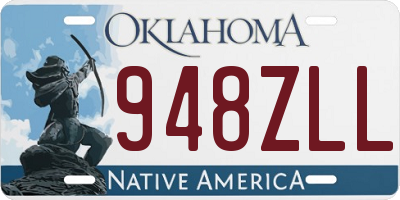 OK license plate 948ZLL