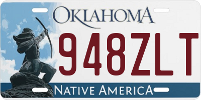 OK license plate 948ZLT