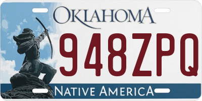 OK license plate 948ZPQ