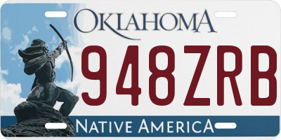 OK license plate 948ZRB