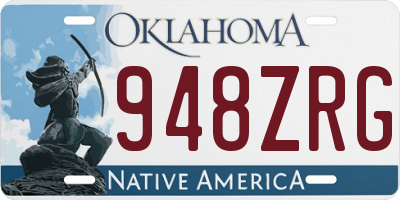OK license plate 948ZRG