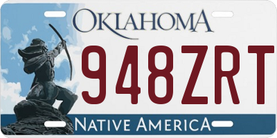 OK license plate 948ZRT