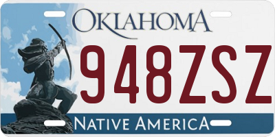 OK license plate 948ZSZ