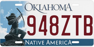 OK license plate 948ZTB