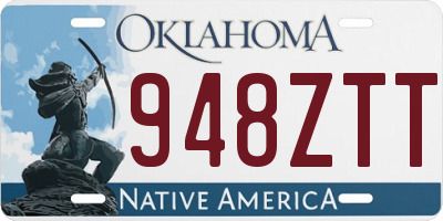 OK license plate 948ZTT