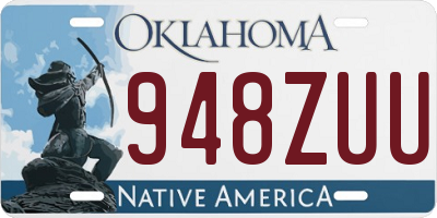 OK license plate 948ZUU