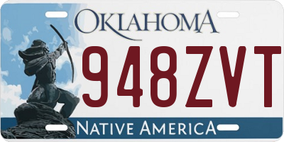 OK license plate 948ZVT